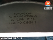 厚さ大 ASTM A403 WP304L ステンレス鋼キャップ