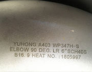 A403 WP347Hのステンレス鋼の管付属品90度の肘