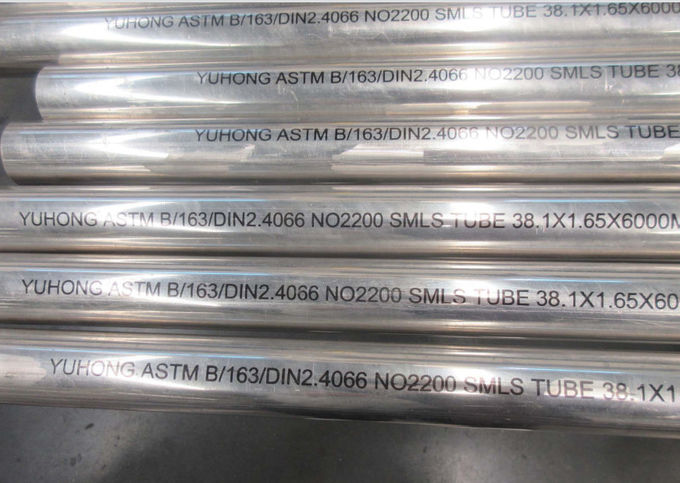 ASTM B163明るい表面0が付いている継ぎ目が無いUNS NO2200のニッケル合金の管