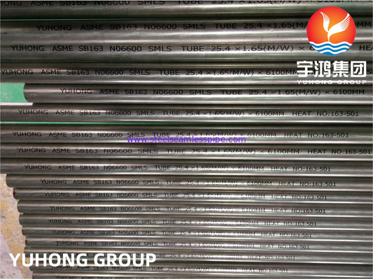 ASME SB163 インコネル600 / UNS N06600 ニッケル合金無縫熱交換管