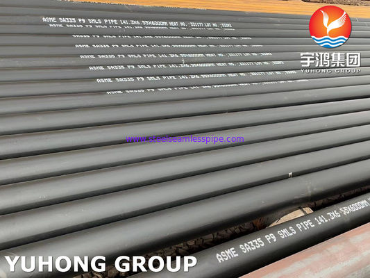 ASTM A335 P9 熱交換器用高温合金鋼管 黒色塗装