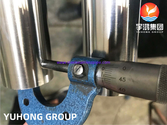 ASTM A270 TP304 ステンレススチール 溶接管 衛生用用用 鮮明な焼却処理