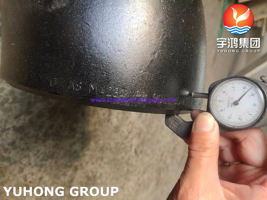 ASTM A234 WPB 炭素鋼 90 度長半径エルボー ブラック塗装継手