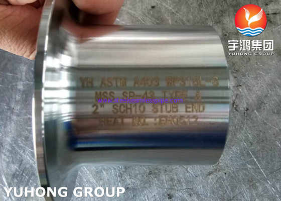 ASTM A403 WP316L-Sの切株の端はBWオイル ガスの石油化学製品の天燃ガスをタイプする