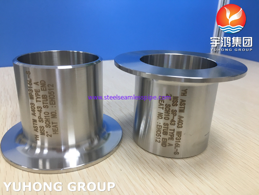 ASTM A403 WP316L-Sの切株の端はBWオイル ガスの石油化学製品の天燃ガスをタイプする