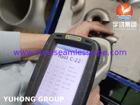 ハステロイ C22 / N06022 180° LR エルボ | ASTM B366 ニッケル合金突合せ溶接継手 (腐食性用途)