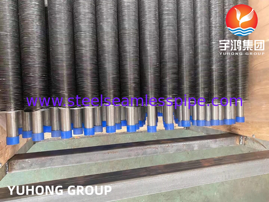 ニッケル合金押出G型フィンチューブ ASME SB163 N04400 25x2x9000MM AL99.5 熱交換器用途
