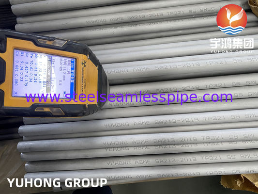 ステンレス鋼シームレスチューブ ASTM A213 TP321 / TP321H 交換熱チューブ 3/4 " 16BWG 20FT 冷却チューブ