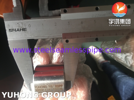 ASTM A182 F316L ステンレス鋼製鋳造パイプフィッティング,BSPPスレッド式コップリング 3000LBS