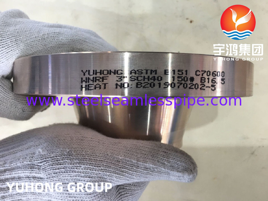 ASTM B151 C70600 1-1/4&quot; SCH40 #150 WN 銅ニッケルフレンズ ASME B16.5