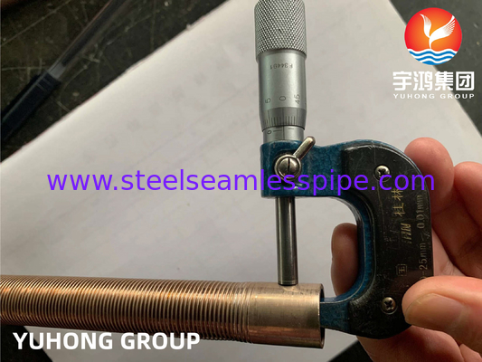 ASTM B111 C70600 銅ニッケル 低フィニントチューブ O61 オイルクーラー用