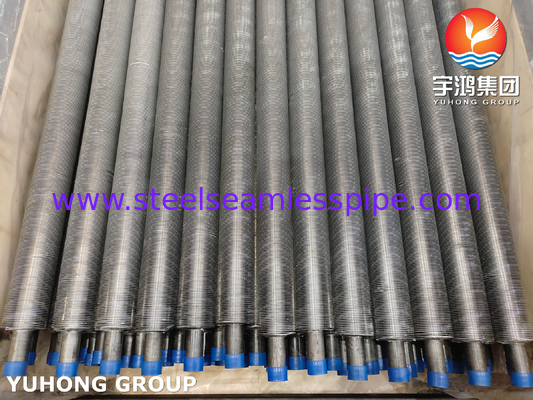 押出フィンチューブ ASTM A179 炭素鋼管 ASTM B241 6063 フィン エコノマイザー用焼鈍