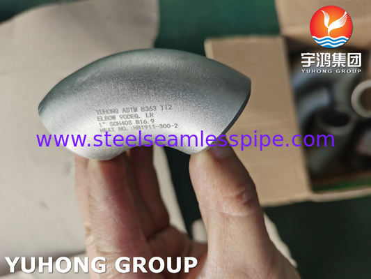 ASTM B363 Ti2 UNS R50400 3.7035 チタン合金鋼 Gr.2 バット・ウェールドパイプフィッティング 90° Lr 肘等式 Tee