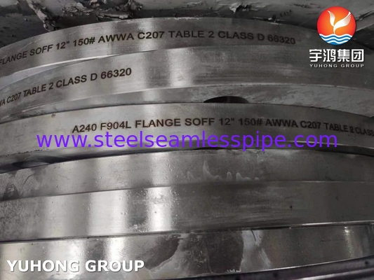 ASTM A240 F904L ステンレス鋼 AWWA C207 表 2 クラスD FF フレンズの滑り