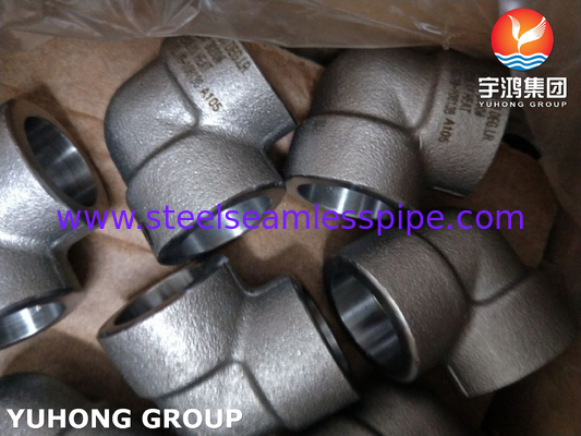 ASTM A105 炭素鋼のフィッティングソケット溶接 90Deg LR肘 3000LBS ASME B16.11
