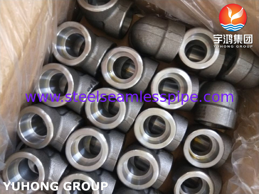 ASTM A105 炭素鋼のフィッティングソケット溶接 90Deg LR肘 3000LBS ASME B16.11
