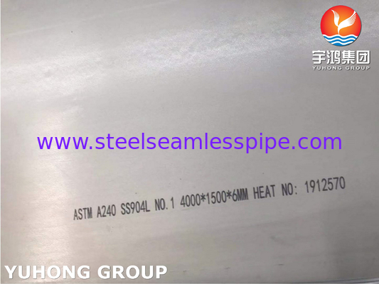 ASTM A240 ストレスの腐食に強い耐性を持つステンレス鋼904Lプレート