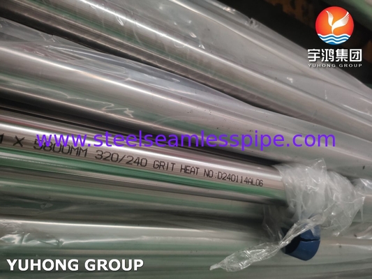 ASME SA270 ASTM A270 ステンレス鋼の溶接管 磨き 320 240 GRIT TP304