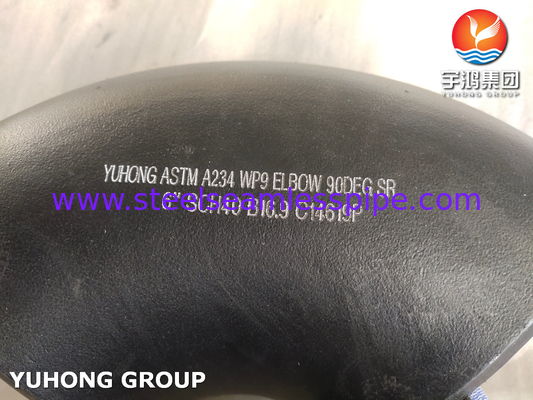 合金鋼 ASTM A234 WP9 90 度 SR エルボ ANSI B16.9 突合せ溶接継手