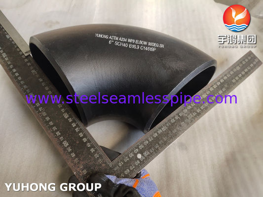 ASTM A234 WP9 炭酸鋼180度肘部バック溶接フィッティング