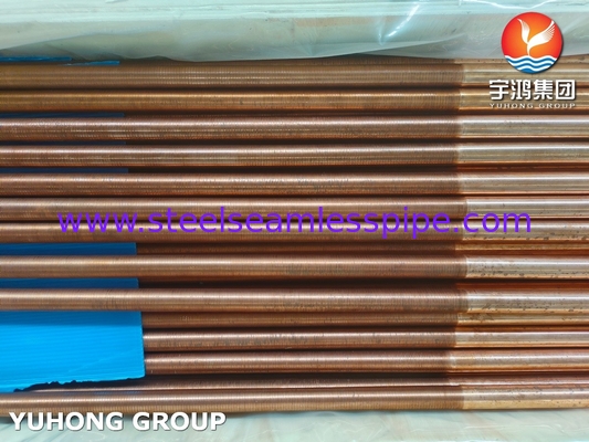 ASTM B111 UNS C12200 縫い目のない銅管 低フィンの熱交換管
