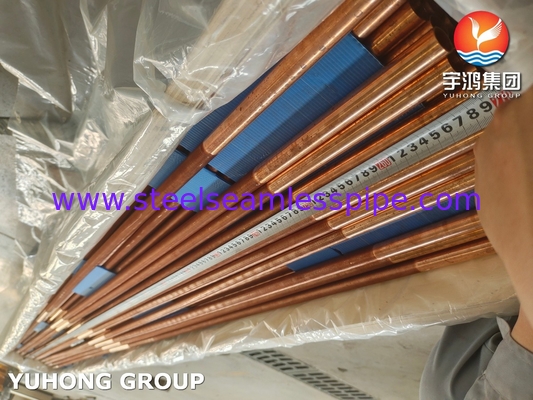 ASTM B111 UNS C12200 縫い目のない銅管 低フィンの熱交換管