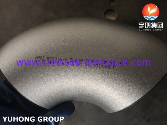 ASTM A403 WP304H ステンレス鋼 バットウェルドパイプ 90度 SR肘