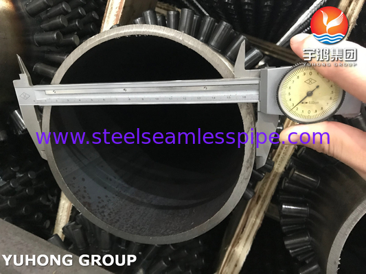 ASME SA106 GR.B 石油精製所用 炭酸鋼製 ステッド フィンチューブ