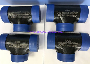 ASTM A860 WPHY60/42/52/65/70/の80減力剤ティーは、2つをSCH80 BW ASME B16.9の黒の表面か色のコーティング肘で突きます