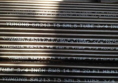 ASTM A213/ASME SA213 T5の合金鋼の継ぎ目が無い管1&quot; 12 BWG 20FT、ボイラーおよび熱交換器の塗布