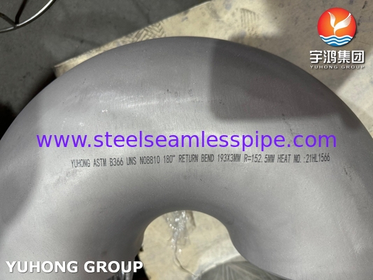 ステンレス鋼のフィッティング 180°回転曲線 ASTM B366 INCONEL ALLOY フィッティング N08810 800H