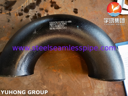 ASTM A234 WP22 CL1 / CL3合金鋼のフィッティング バットウェルド 180°肘 黒く塗装