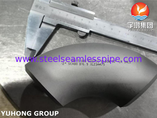 ASTM A815 S32750 デュプレックスステンレス鋼 フィッティング 肘 90 度 長半径 バットウェルド