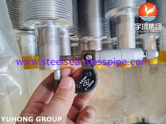 ASME SA249 TP316L ローンドフィンチューブとAl1100フィンストライプ