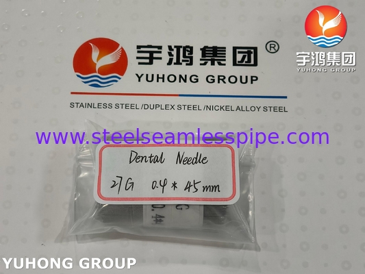 ISO9626, 27G 0.4*45MM, ステンレス鋼 歯科用針管, 角点