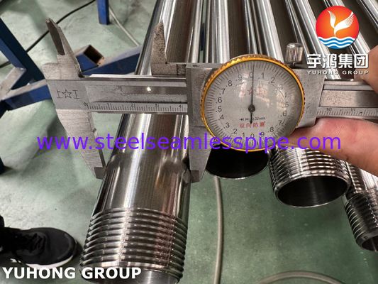 ASTM A270 TP304 衛生用ステンレススチール管 外部の糸末付