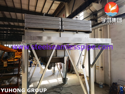 空爆型 水平式 空気冷却式熱交換器 埋め込みGフィンチューブ API 661 ASME VIII Div.1, ISO 13706