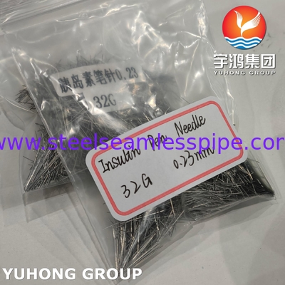 ISO9626 SUS304 インスリンペンの針,糖尿病の治療のための5ビベルの尖端針管