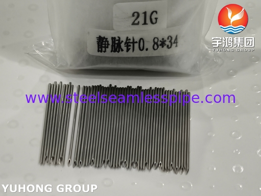 ISO9626 SUS304 21G 医療用ステンレス鋼 静脈注射針管 三角点