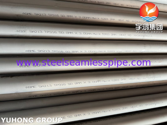 ASME SA213 TP316 S31600 ステンレス鋼シームレスチューブ（熱交換器用）