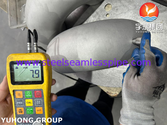 ASTM A403 WP304H ステンレス鋼 90° 短距離 肘 尻 接着なし B169