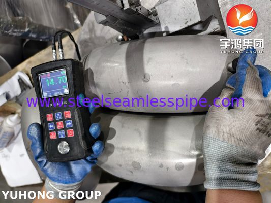 ASTM A403 WP321H ステンレス鋼パイプフィッティング ASME B16.9 バットウェルド 180° 肘