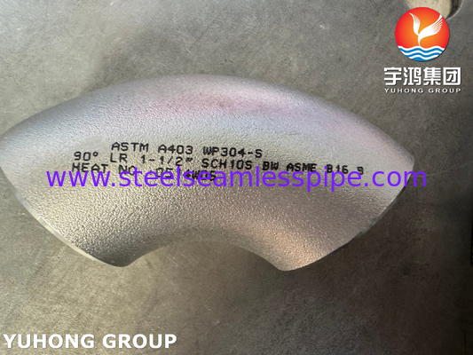 ASTM A403 WP304 ステンレス鋼 90° エルボ継手 B16.9
