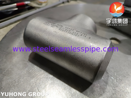 High-Pressure WP316L Stainless Steel Equal Tee ASTM A403 Compliant Buttweld Fittings