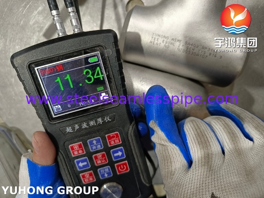 High-Pressure WP316L Stainless Steel Equal Tee ASTM A403 Compliant Buttweld Fittings
