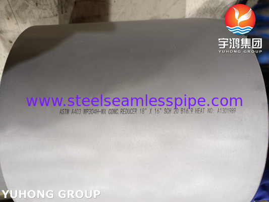 STAINLESS STEEL BUTT WELD FITTING 90° LR ELBOW CON.REDUCER A403 WP304H B16.9