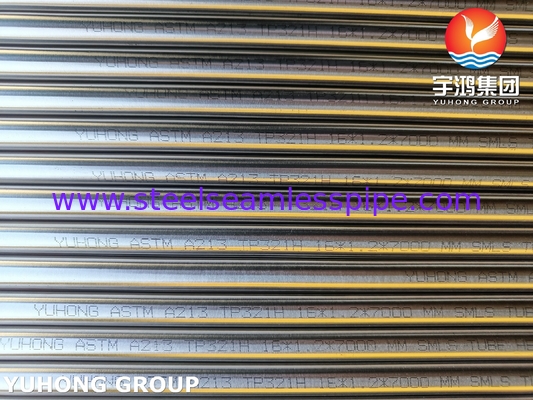 ASTM A213 TP321H S32109 ステンレス鋼熱交換器チューブ 光輝焼鈍