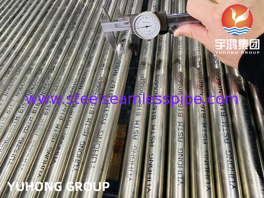 ASTM B167 UNS N06600 シームレスニッケル合金チューブ Inconel 600 熱交換器チューブ