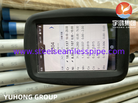 ASTM A213 TP304 熱交換器とボイラー用ステンレス鋼のシームレスチューブ