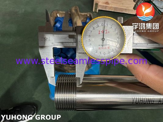 衛生用 ASME SA270 TP304 不同鋼 鮮明な熱管 (スレッドエンド)